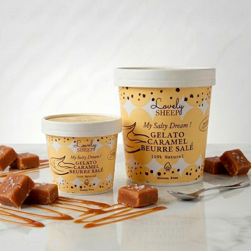 Glace Caramel Beurre Salé Gelato Lovely Sheep