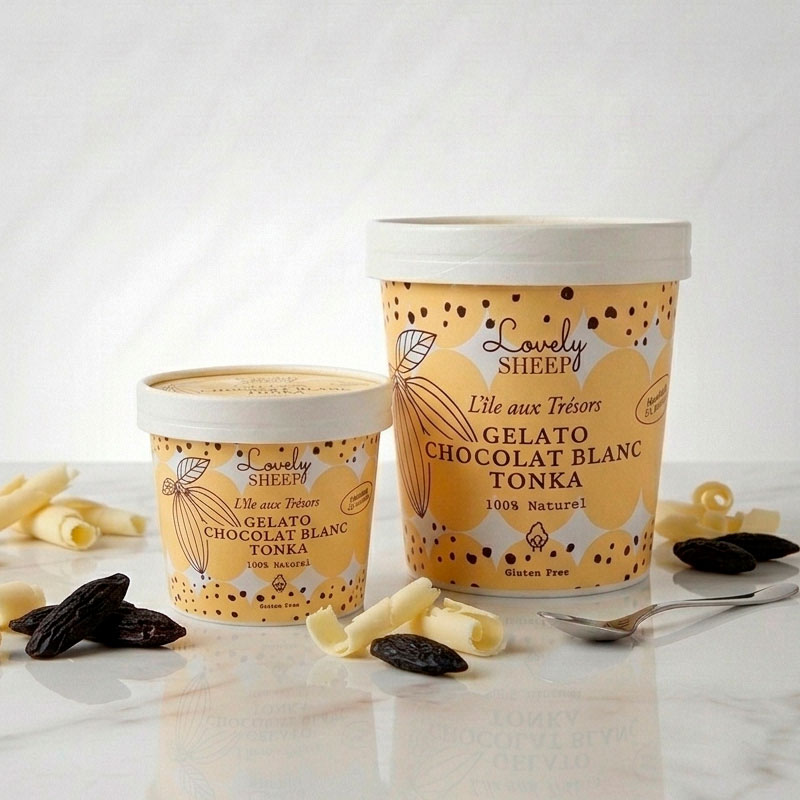 Glace Chocolat blanc et fève Tonka Gelato Lovely Sheep