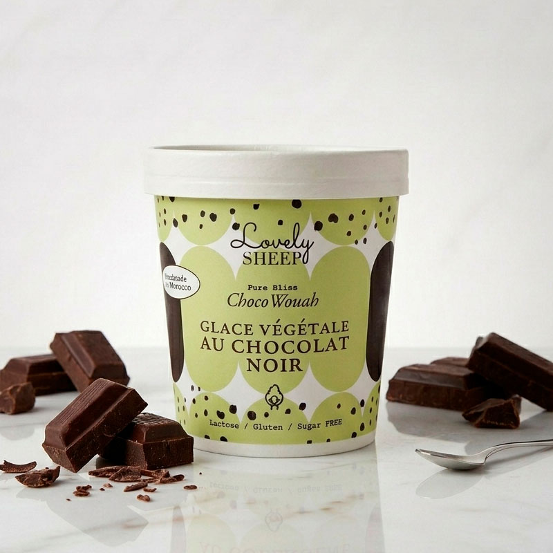 Glace végétale Chocolat noir en pot Lovely Sheep