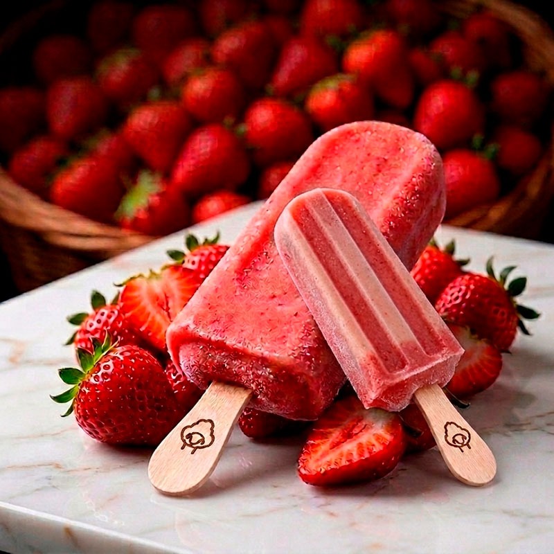 Maxipop et Minipop Sorbet Fraise Bâtonnet Lovely Sheep