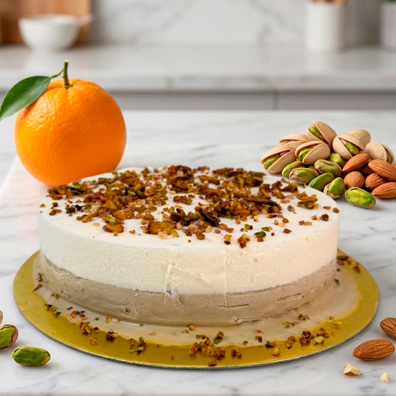 Gâteau Glacé Oriental Pistache, fleur d'oranger et amande Lovely Sheep Gâteau Glacé Oriental Pistache, fleur d'oranger et amande Lovely Sheep