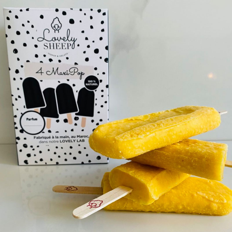 Box 4 Maxi-Pop sorbet Mangue Lovely Sheep