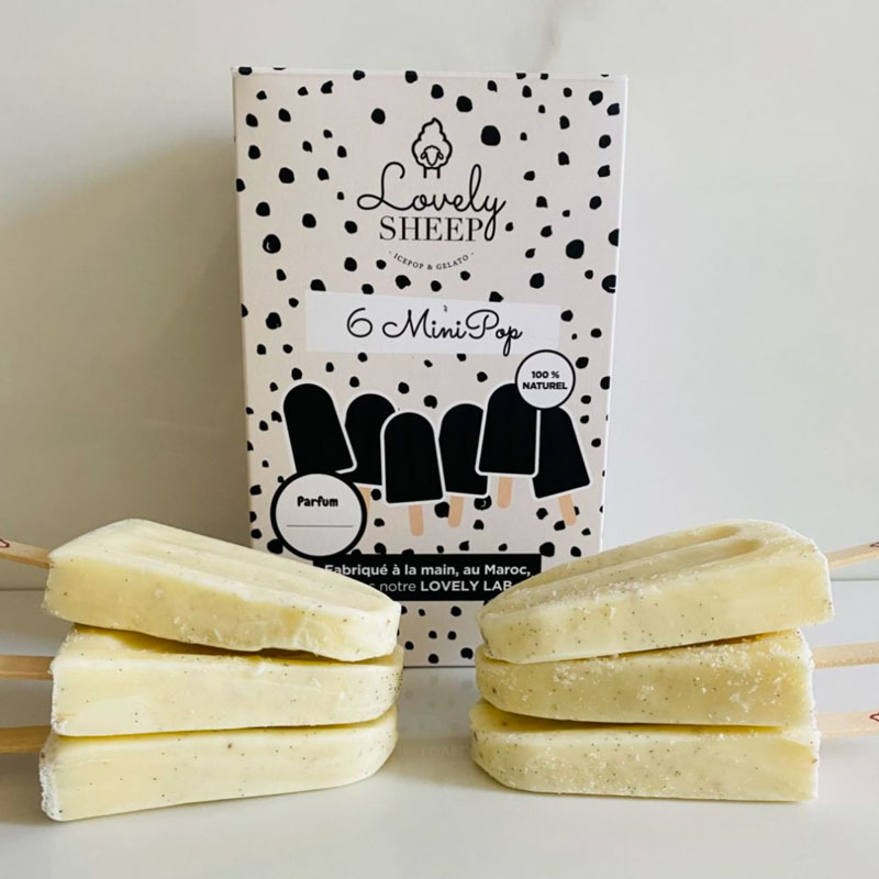 Box 6 Mini-Pop Gelato Vanille Lovely Sheep